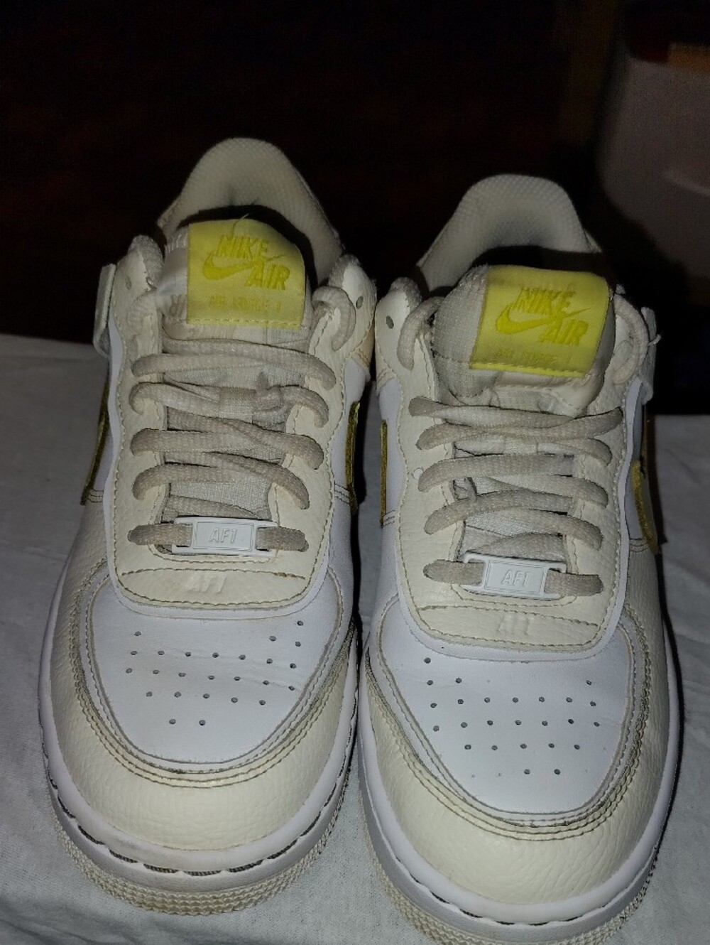 Nike White Sneakers with Pale Yellow Accents - Picture 9 of 9